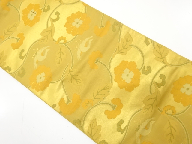 JAPANESE KIMONO / ANTIQUE KIMONO / SILK / WOVEN FLOWER ARABESQUE